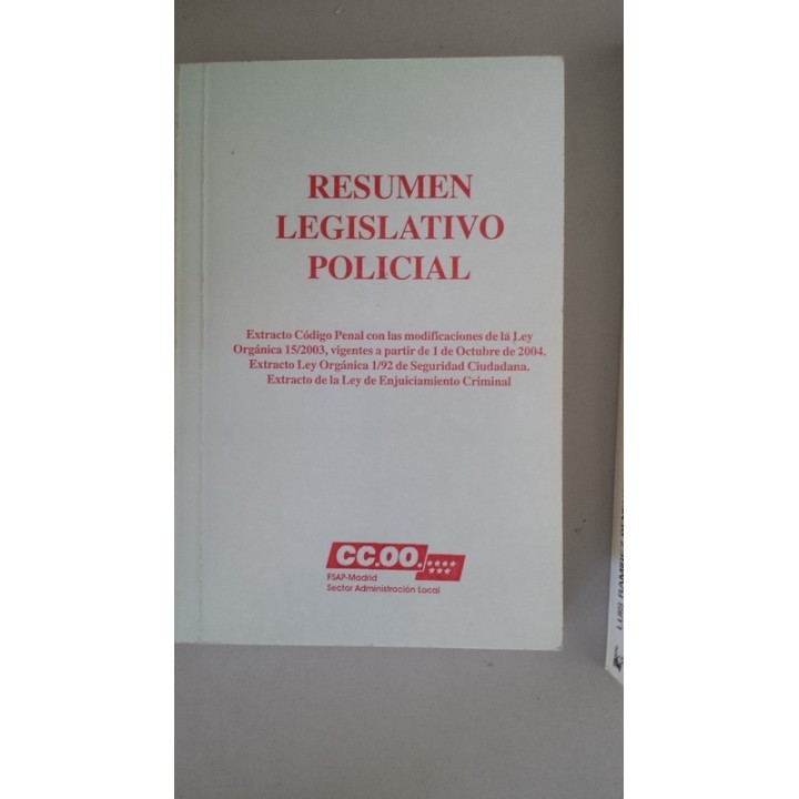 RESUMEN LEGISLATIVO POLICIAL